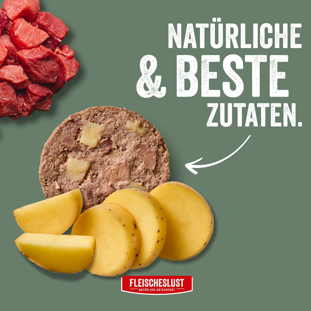Pures Lamm mit Kartoffel