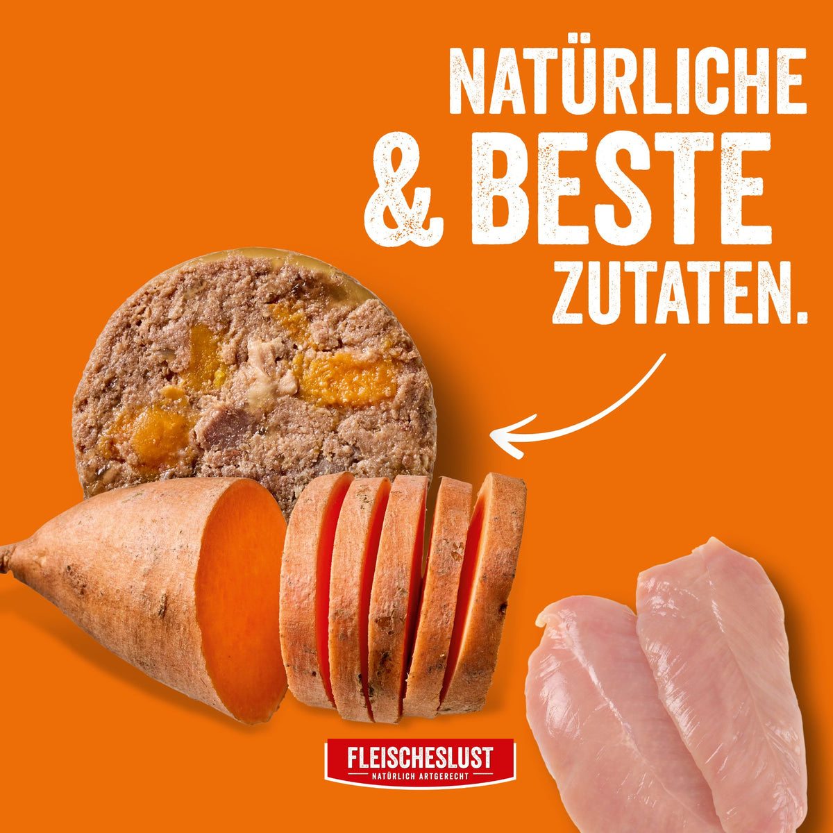 Magere Pute mit Süßkartoffel