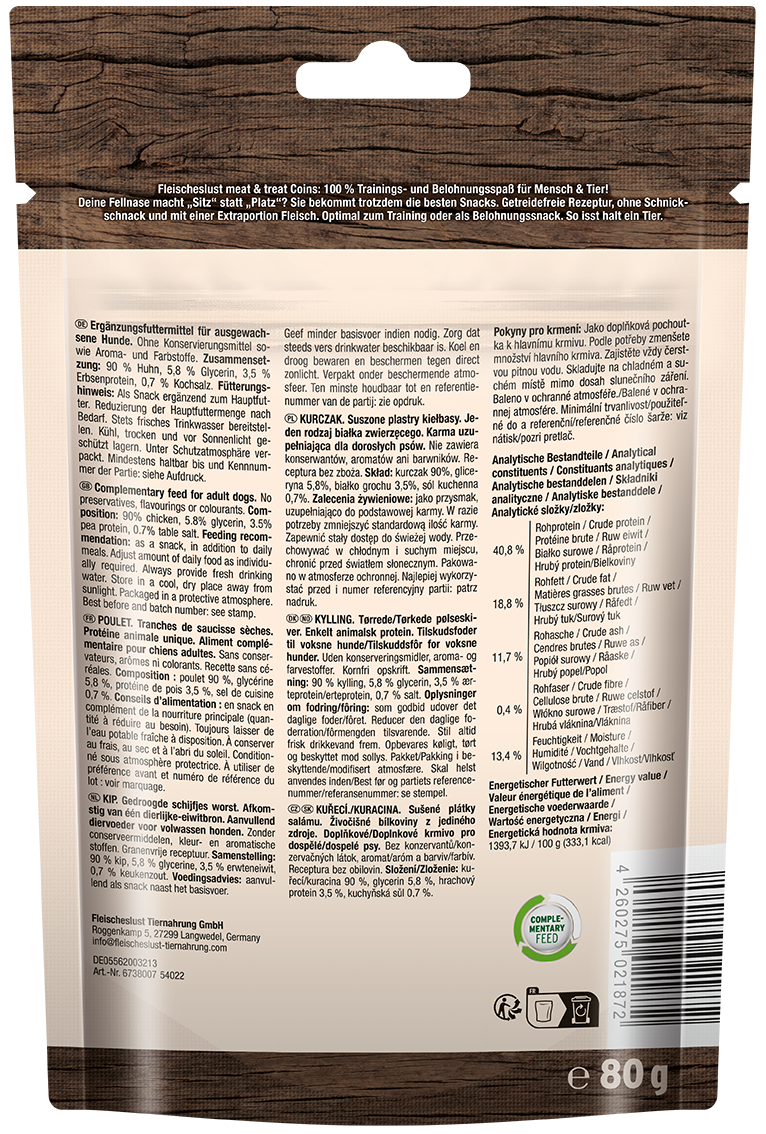 meat & treat Coins Huhn