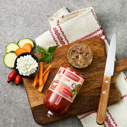 Saftiges Rind mit körnigem Frischkäse & Zucchini für Junioren