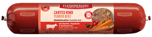 Zartes Rind mit Karotte, Hagebutte & Kürbiskernen